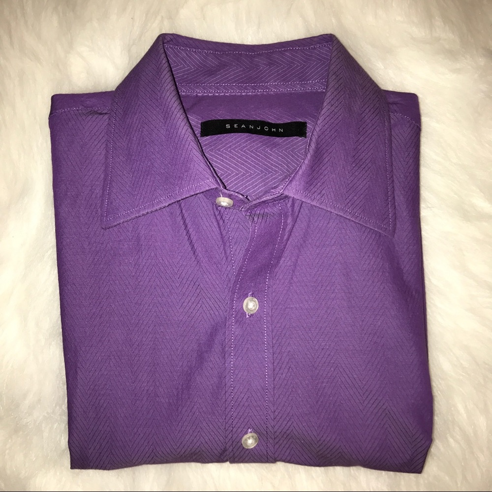 Sean Jean collared top purple